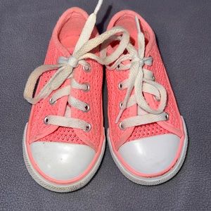 Girls NEON PINK Converse